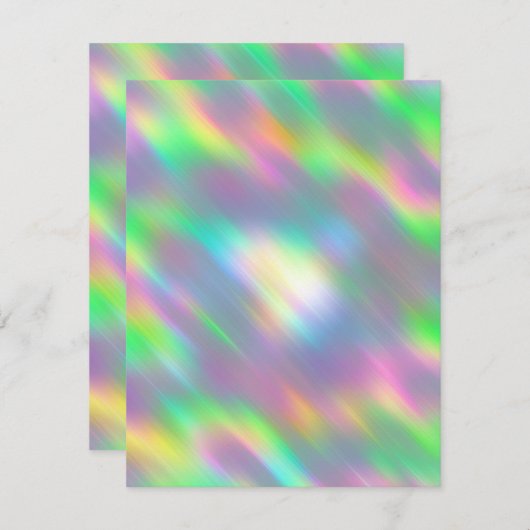 Carte vierge Iridescente personnalisable pour tout (Devant / Derrière)