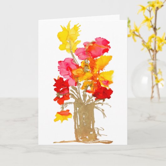 Carte Vierge Lovitude Grace pour Vous (Fleur jaune)