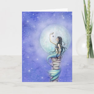 Carte Vierge Magique de Sirène de Nuit Étoilée
