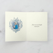 Carte Vierge Marie avec des colombes Bleus Anges Religie (Intérieur)