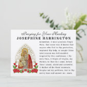 Carte Vierge Marie Bébé Jésus Mémorare catholique Prière (Debout devant)