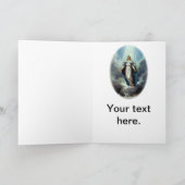 Carte Vierge Marie béni a laissé l'éclat léger sur elle (Intérieur)