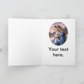 Carte Vierge Marie béni dans la contemplation (Intérieur)