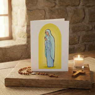 Carte Vierge Marie catholique religieuse élégante