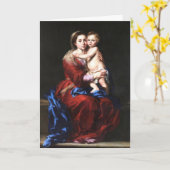 Carte Vierge Marie du Rosaire Jésus Religieux (Fleur jaune)