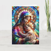 Carte Vierge Marie et bébé Jésus | Noël religieux (Devant)