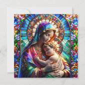 Carte Vierge Marie et bébé Jésus | Noël religieux (Devant)