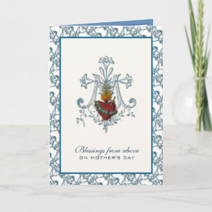 Carte Vierge Marie Fête des mères catholiques
