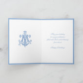 Carte Vierge Marie Fleurie Élégante Religieuse (Intérieur)