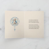 Carte Vierge Marie Fleurs Pensée pour Vous Prière (Intérieur)