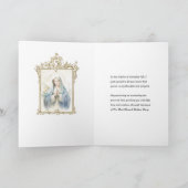 Carte Vierge Marie Floral Penser à votre prière (Intérieur)