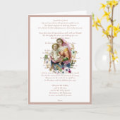 Carte Vierge Marie Jésus Écriture Prière Religieuse (Fleur jaune)
