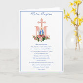 Carte Vierge Marie Jésus Prière catholique Religieuse (Fleur jaune)