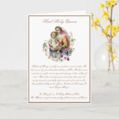 Carte Vierge Marie Jésus Prière catholique Religieuse (Fleur jaune)