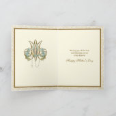 Carte Vierge Marie Jésus Religieux Catholique Floral (Intérieur)