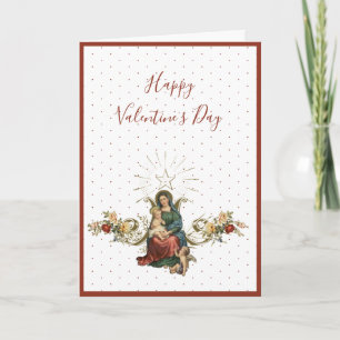 Carte Vierge Marie   Jour des Valentines    Religieux ca