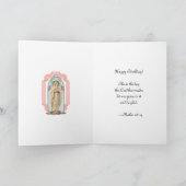 Carte Vierge Marie Lourdes Prière catholique d'anniversa (Intérieur)