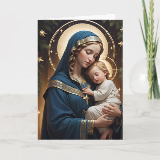 Carte Vierge Marie Noël Catholique Traditionnel