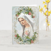 Carte Vierge Marie Notre-Dame de Fatima Religieuse Flora (Fleur jaune)