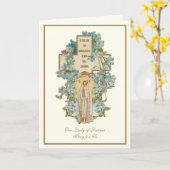 Carte Vierge Marie Notre-Dame de Fatima Religieuse Flora (Fleur jaune)