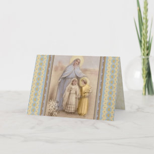 Carte Vierge Marie Première Sainte Communion