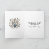 Carte Vierge Marie Religieuse Fête des Mères Catholique (Intérieur)