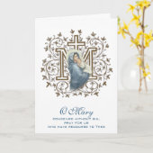 Carte Vierge Marie Religieuse Fête des Mères Catholique (Fleur jaune)