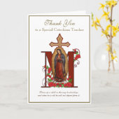 Carte Vierge Marie Religieuse Guadalupe Catholique (Fleur jaune)