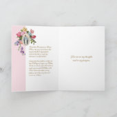 Carte Vierge Marie Roses religieux Rosaire Floral Cathol (Intérieur)