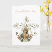 Carte Vierge Marie | Saint Valentin | Religieux catholiq (Fleur jaune)