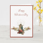 Carte Vierge Marie | Saint Valentin | Religieux catholiq (Fleur jaune)