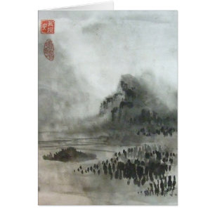 Carte vierge Misty Mountain Valley Landcape II