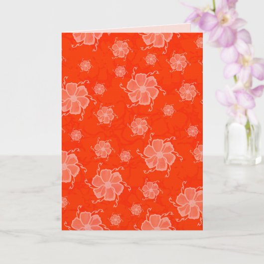Carte vierge monochrome FTF 5x7 orange (Orchidée)