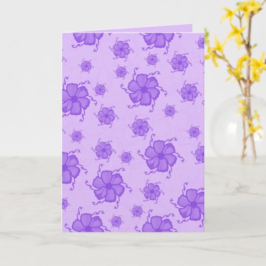 Carte vierge monochrome FTF 5x7 pourpre (Fleur jaune)