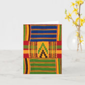 Carte vierge motif africain (Fleur jaune)
