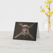 Carte vierge originale peinte à la main Pirate (Fleur jaune)