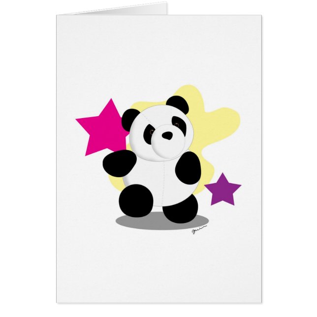 Carte vierge - panda de danse (Devant)