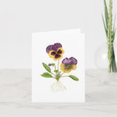 Carte vierge Pansy (Devant)