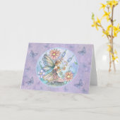 Carte vierge Papillon Fée par Molly Harrison (Fleur jaune)