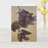 Carte vierge, peinture "Mûrissement" de Sarah Sedw (Fleur jaune)