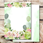 Carte vierge personnalisable collection Hydrangea 
