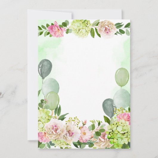 Carte vierge personnalisable collection Hydrangea  (Devant)