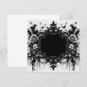 Carte Vierge Personnalisée - Modèle Noir et Blanc (Devant / Derrière)