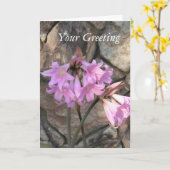 Carte - vierge - Pink Ladies (Fleur jaune)