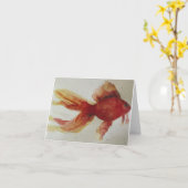 Carte vierge Poisson aquarelle (Fleur jaune)