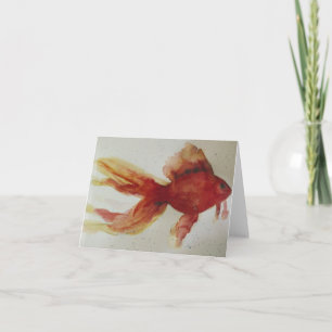 Carte vierge Poisson aquarelle