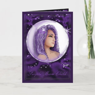 Carte vierge Purple Moon Child
