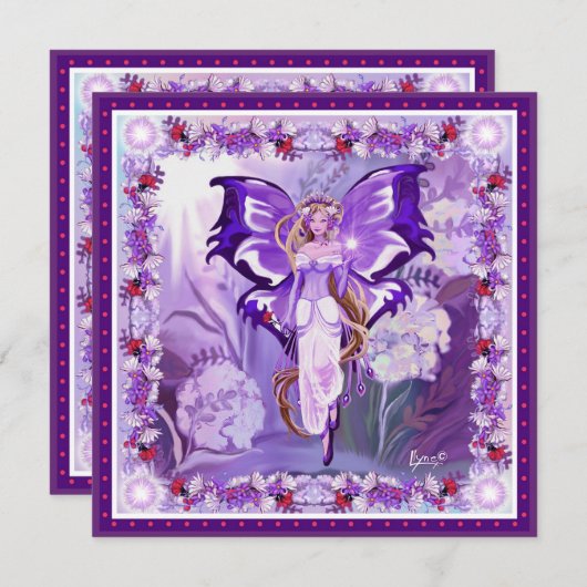 Carte vierge Purple Sun Fairy (Devant / Derrière)