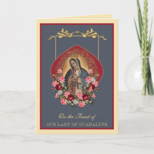 Carte Vierge religieuse Marie Guadalupe fête espagnole
