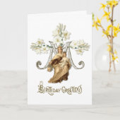 Carte Vierge religieuse Marie Jésus Vintage catholique (Fleur jaune)